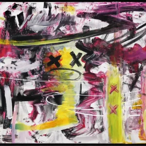 Letzte Chance M. Cieśla: "Inspired by Music - Die Antwoord", Original/Unikat, Expressionistisches Ölgemälde (A)