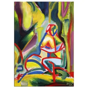 Expressionistische Ölmalerei, Maciej Cieśla: "Liebhaber III" Finale Aktion