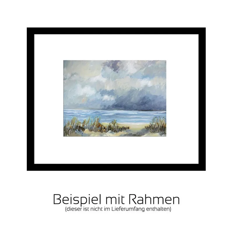 Kostenfreie Lieferung Sonderedition, Monatsgemälde als Kunstdruck v. Maja Kühne: "Sturmwolken", Nr. 6/250