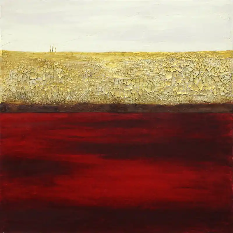 Neu M.Rick: "Red Landscape II". abstraktes Originalgemälde (Unikat) (A)