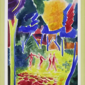 Knallerangebot M. Cieśla: "Archetyp Mensch im Wald", Original, Zeitgenössische Aquarellmalerei (Unikat) (A)