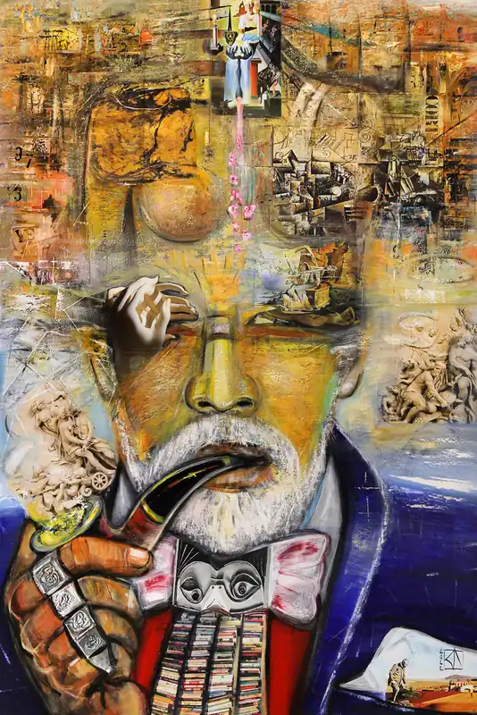 Knallerangebot K. Namazi: "The World in my Head", Edition, signierter Kunstdruck, Nr. 1/100