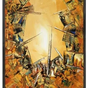 Gratis Versand Sonderedition, Monatsgemälde als Kunstdruck v. Julio Fernandezt: "Blaue Erdkristalle IV", Nr. 10/250