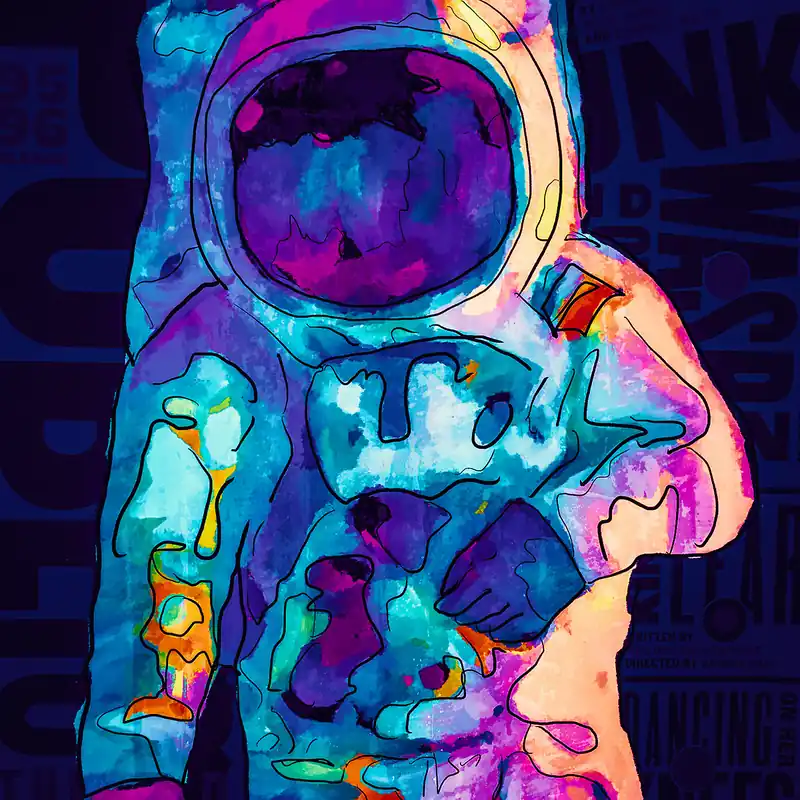 H. Mühlbauer-Gardemin: "Astronaut", Moderne Pop Art, Original/serielles Unikat (A) Sofort Bestellen