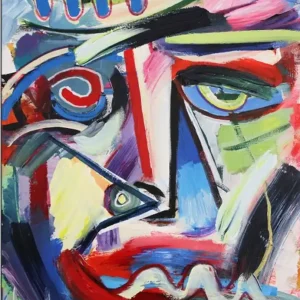 Expressionistisches Originalgemälde (Unikat), Maciej Cieśla: "Porträt, Inspiration des Archetyps XXI Neue Kollektion