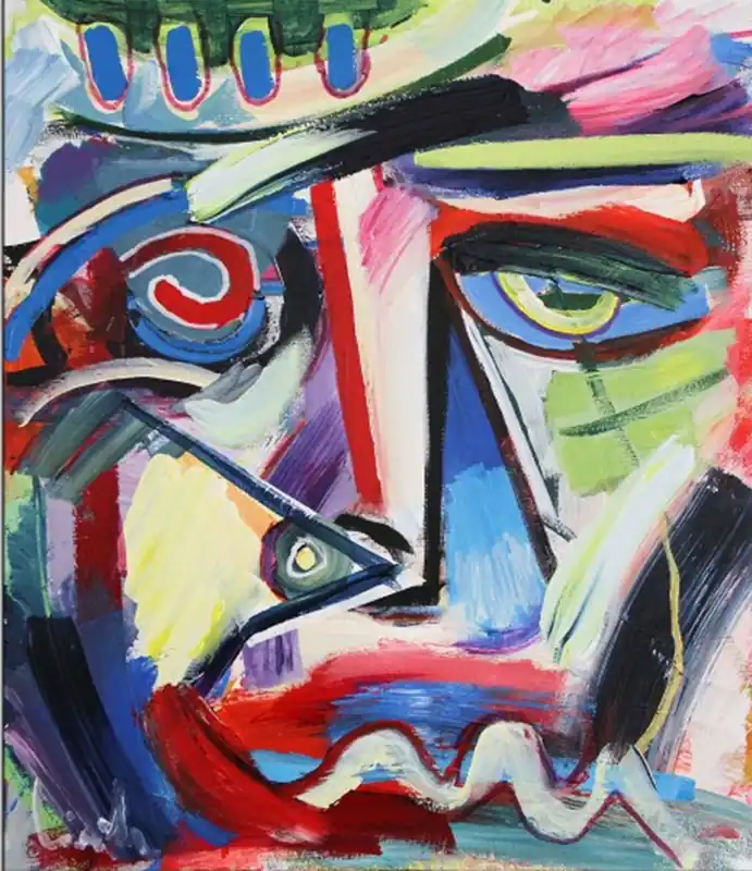 Expressionistisches Originalgemälde (Unikat), Maciej Cieśla: "Porträt, Inspiration des Archetyps XXI Neue Kollektion