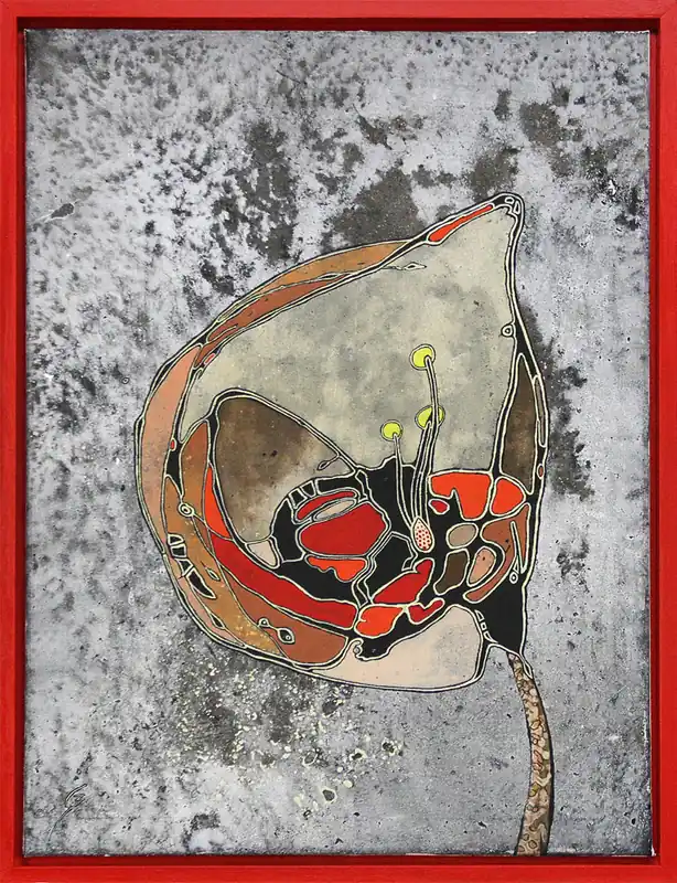 C. Blechschmidt: "Herz der Blume", Original/Unikat, zeitgenössisches Acrylgemälde Online Kaufen