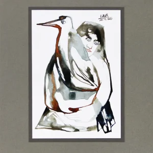 L. Roth: "Im Nest III". originale Grafik/Zeichnung (Unikat) Must-Have
