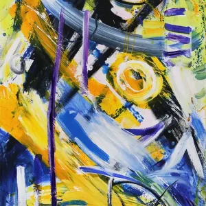 Heißes Angebot M. Cieśla: "Von Musik inspiriertes Bild - Fatboy Slim II", Original/Unikat, Expressionist.Ölgemälde