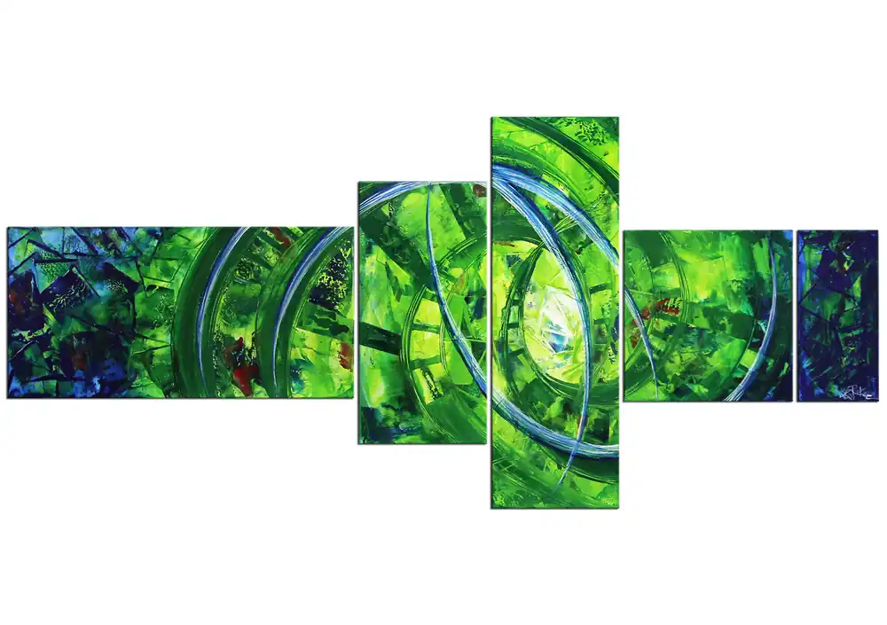 Schnäppchen R. König: "Shining Colours V", mehrteilige Acrylbilder, Originalgemälde (Unikat) (ri)