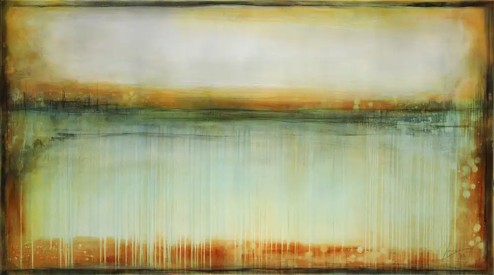 A. Freymuth: "Seeseite", Acrylmalerei abstrakt, Originalgemälde (Unikat) (A) Begrenztes Angebot