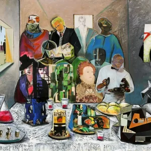 K. Namazi: "Das Festmahl", Edition, signierter Kunstdruck, Nr. 1/100 Letzte Chance