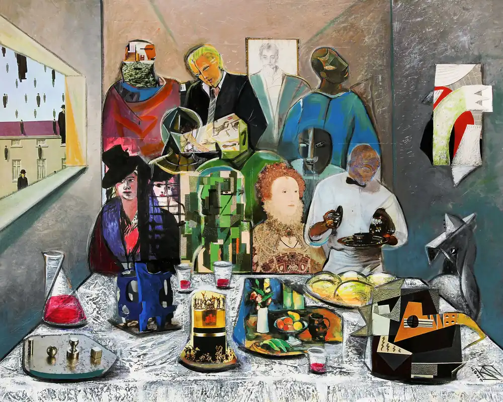 K. Namazi: "Das Festmahl", Edition, signierter Kunstdruck, Nr. 1/100 Letzte Chance