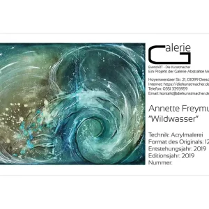 Sonderedition, Monatsgemälde als Kunstdruck v. Annette Freymuth: "Wildwasser", Nr. 11/250 Angebot