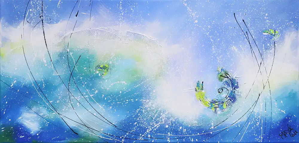 Maya: "Meeresbrandung II", Originale Acrylbilder (Unikat) Direkt Vom Hersteller