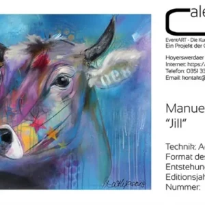 Top-Seller Manuela Rathje: "Jill", Sonderedition, Monatsgemälde als Kunstdruck, Nr. 12/250