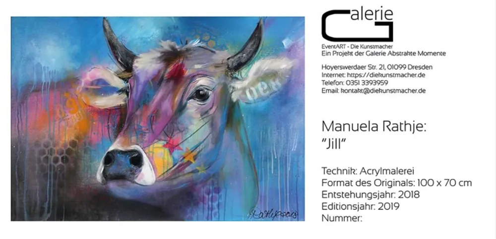 Top-Seller Manuela Rathje: "Jill", Sonderedition, Monatsgemälde als Kunstdruck, Nr. 12/250