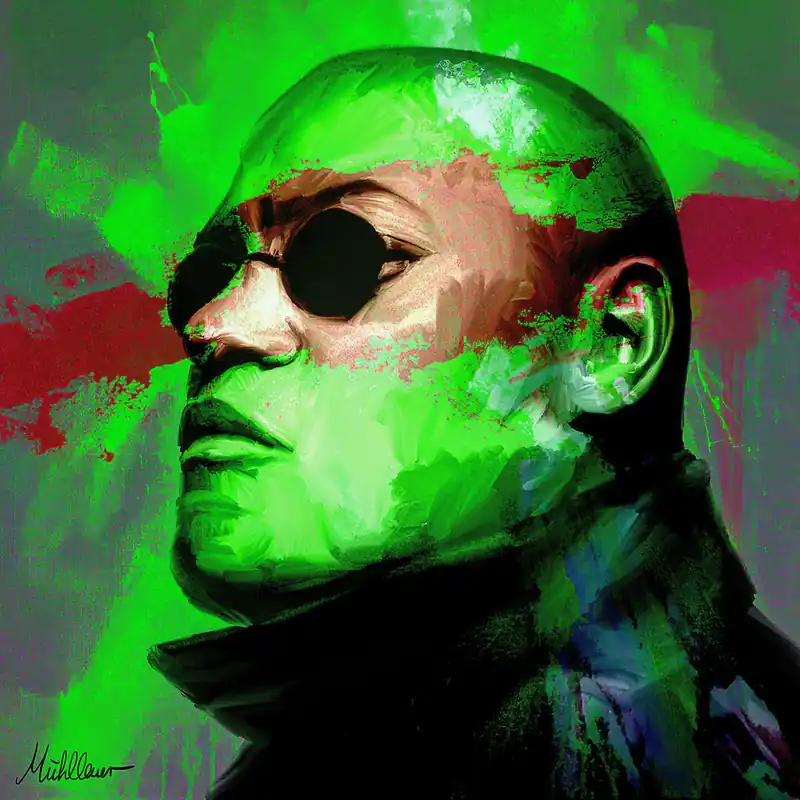H. Mühlbauer-Gardemin: "Hollywood Actor (Matrix)", Moderne Pop Art, Original/serielles Un Abverkauf