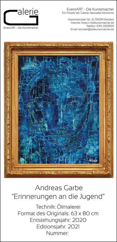 Sofort Bestellen A. Garbe: "Erinnerungen an die Jugend", Sonderedition, Monatsgemälde als Kunstdruck, Nr. 2/250
