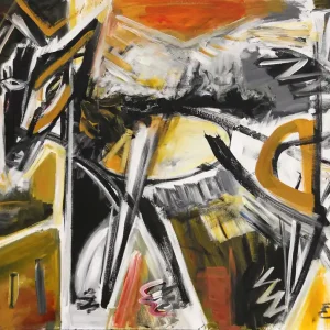 M. Cieśla: "Ein Hund namens "Dante"", Expressionistisches Acrylgemälde, Original/Unikat (A) Neue Kollektion