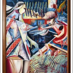 Gratis Versand Maciej Cieśla: "Mutter von drei Kindern", Sonderedition, Monatsgemälde als Kunstdruck, Nr. 2/250
