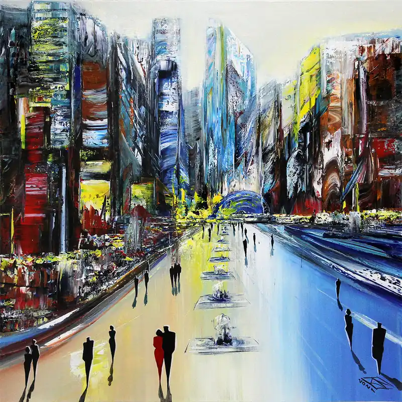 K. Namazi: "Moderne Oase IV", originales Acrylgemälde (Unikat) (A) Rabatt