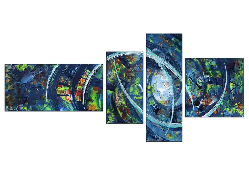 R.König: "Premium Lights I", mehrteilige Acrylbilder, Originalgemälde (Unikat) Ausverkauf