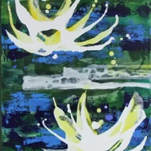 Sonderaktion Acrylgemälde. L.Roth: "WASSERLILIEN"