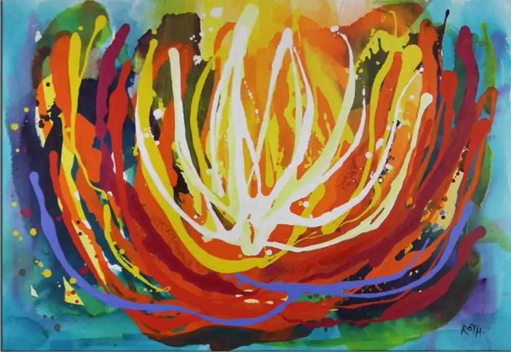 Acrylgemälde. L.Roth: "MAGNOLIE" Abverkauf