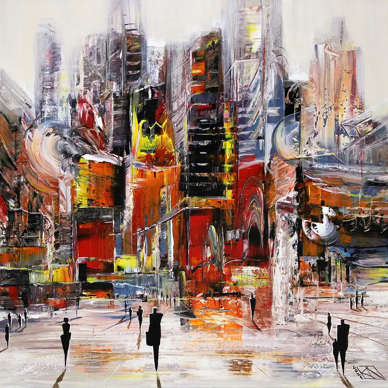 Top-Preis K. Namazi: "Prismatische Fassaden II", originales Acrylgemälde (Unikat) (A)