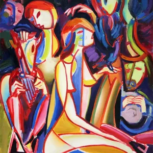 M. Cieśla: "Nachts im Wald", Original/Unikat, Expressionistisches Ölgemälde (A) Rabatt