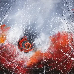 Finale Aktion Maya: "Tanz auf dem Vulkan", Originale Acrylbilder (Unikat)
