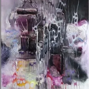 Ölbild abstrakt, B. Ossowski: "Rainbow Symphonie", Originalgemälde (Unikat) Preis Gesenkt