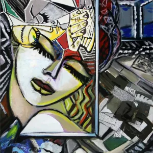 Preiswert K. Namazi: "Die Muse I", moderne Originalkunst (Unikat) (A)