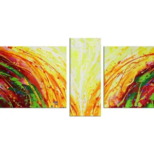 Neue Kollektion L.Roth: "Flammenblüte", mehrteiliges Originalgemälde (Unikat)