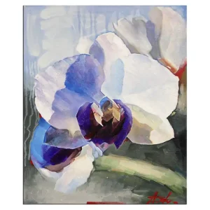 Acrylmalerei Bilder von Andy Larrett: "ORCHIDEE II" Wochenendangebot
