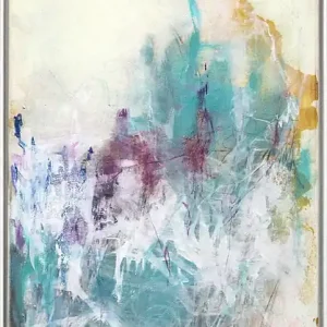 Begrenztes Angebot R. Schleeh: "Hinter dem Regenbogen", Originalgemälde (Unikat), zeitgenössische Kunst (A)
