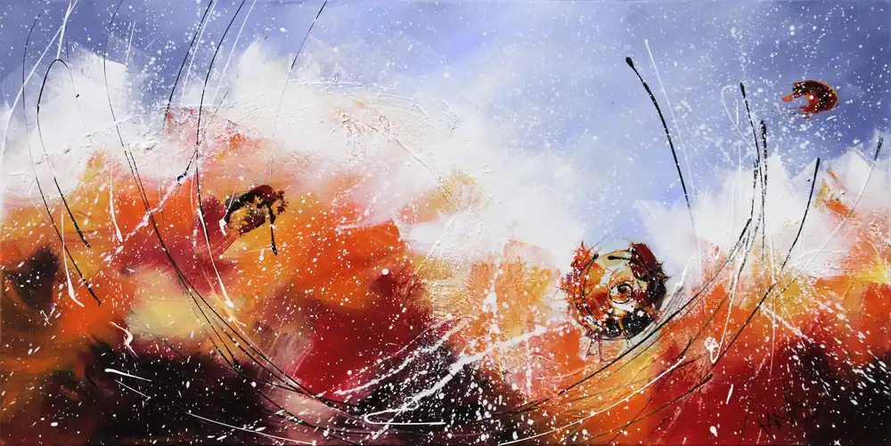 Maya: "Red Energy", Originale Acrylbilder (Unikat) Letzte Chance