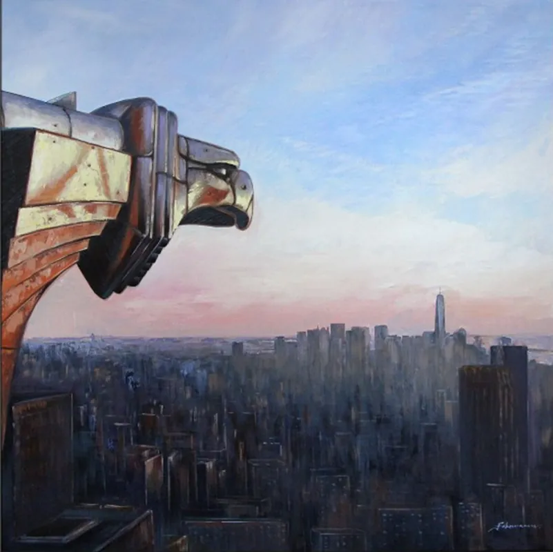 Neu Im Sortiment Zeitgenössische Malerei von Uwe Fehrmann: "New York (Chrysler Building)", Originalgemälde (Unikat)