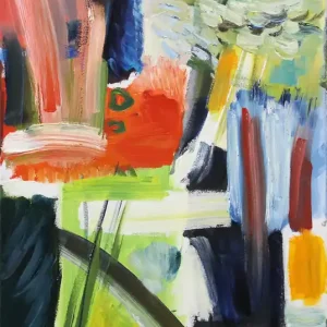 Meistverkauft M. Cieśla: "Gras und Blumen", Expressionistisches Acrylgemälde, Original/Unikat (A)
