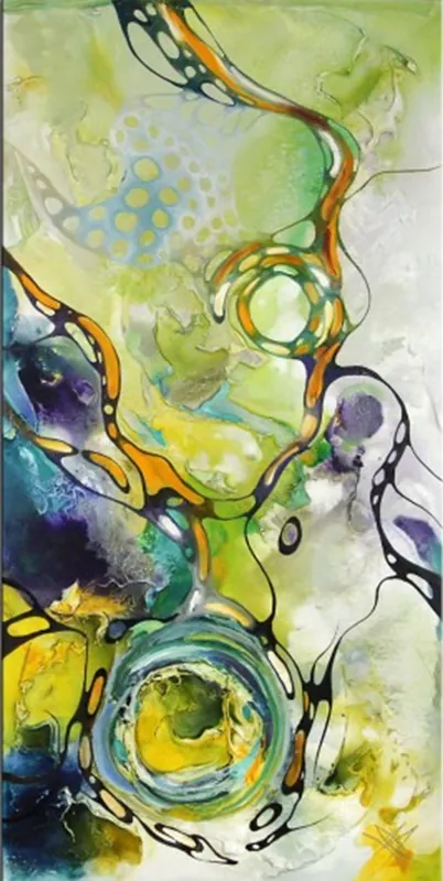 Modernes Gemälde, B. Ossowski: "Rainbow of Love", Originalgemälde (Unikat) Preis Gesenkt