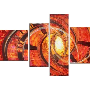 Knallerangebot R.König: "Kristallfeuer VI", mehrteilige Acrylbilder, Originalgemälde (Unikat) (ri)