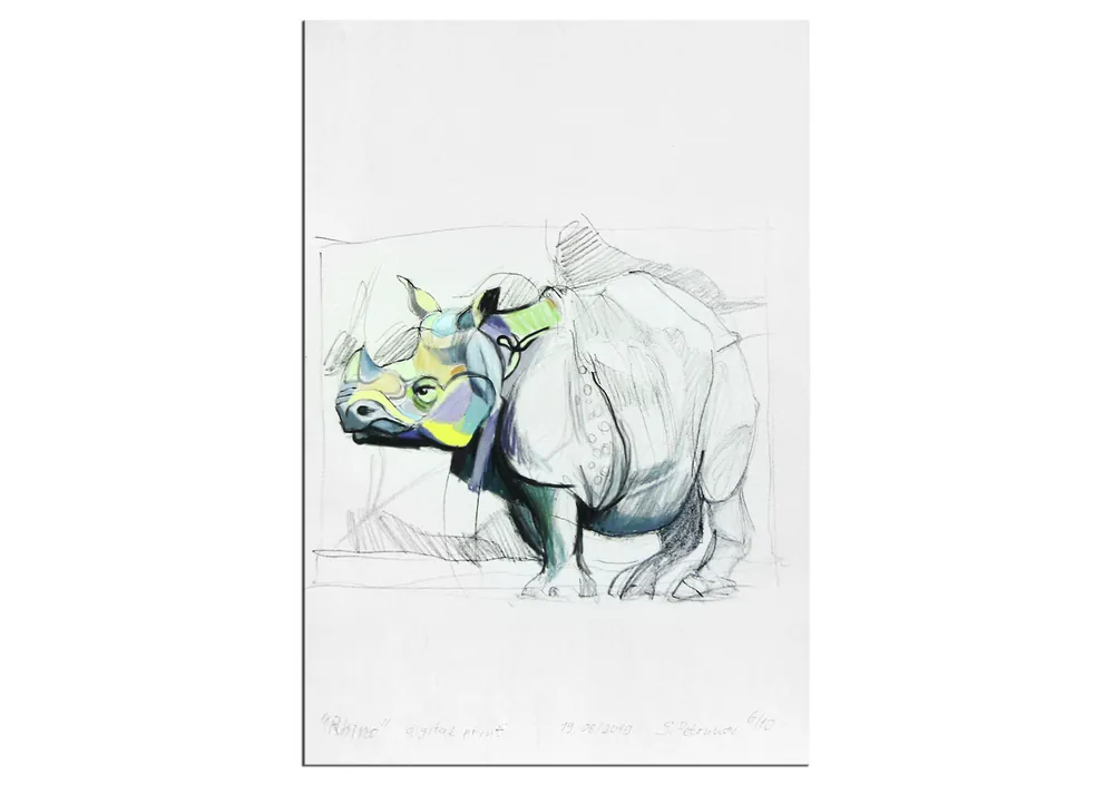 Saisonangebot Limitierter Kunstdruck, Stefan Petrunov: "Rhino 2" (A)
