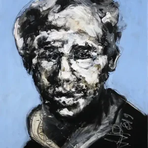 J.J. Piezanowski: "Je me perds encore", neoexpressionistisches Porträt, Original/Unikat (A) Nur Für Kurze Zeit