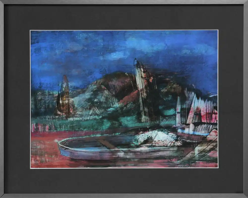 Sofort Bestellen D. Hille: "Fremdland I", digitale Kunst auf Papier, inkl. Rahmen (A)