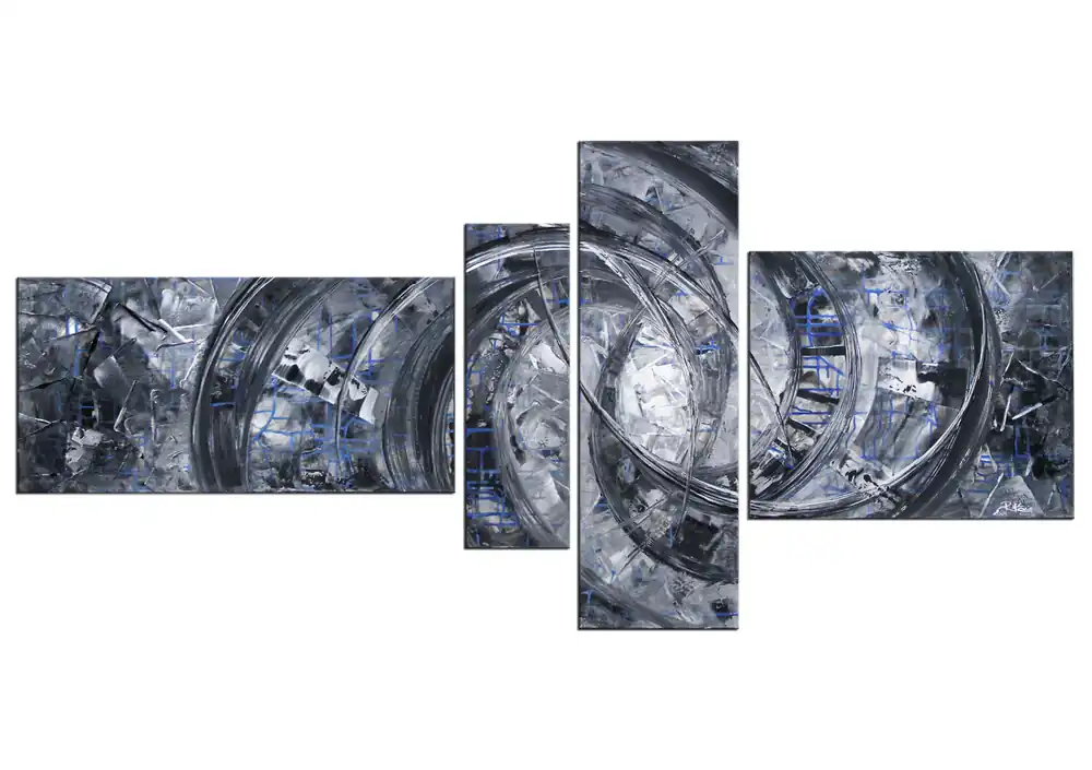 Preisknaller R.König: "Below the Surface II", mehrteiliges Acrylbild, Originalgemälde (Unikat)