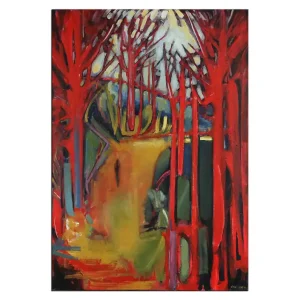 Highlight Expressionistische Acrylmalerei , Maciej Cieśla: "Natur, Wandern Einsamkeit I"