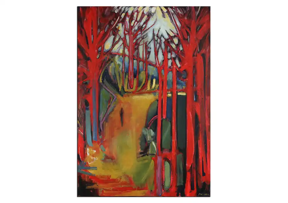 Highlight Expressionistische Acrylmalerei , Maciej Cieśla: "Natur, Wandern Einsamkeit I"