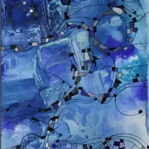 Sonderangebot Ölbild abstrakt, B. Ossowski: "Moonlight Fantasy", Originalgemälde (Unikat)