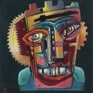 D. Hille: "Mimik II", Originalgemälde (Unikat) (A) Neu